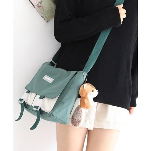Panelled Crossbody Bags Women Designer Female Shoulder Bags College Student Tutoring Large Capacity School Handbag 2020 Ladies