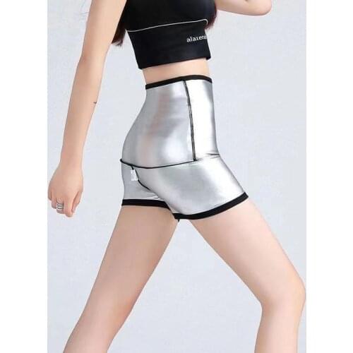 Full coating Silver Women Thermo Body Shaper Slimming Pants Waist Trainer Fat Burning Sweat Sauna Capris Leggings Shapers