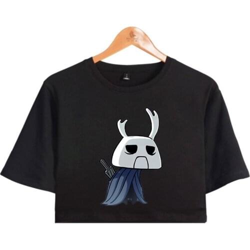 Hollow Knight Fashion Printed Women Crop Tops Summer Short Sleeve Tshirts 2019 Hot Sale Trendy Streetwear Girls Sexy T Shirts
