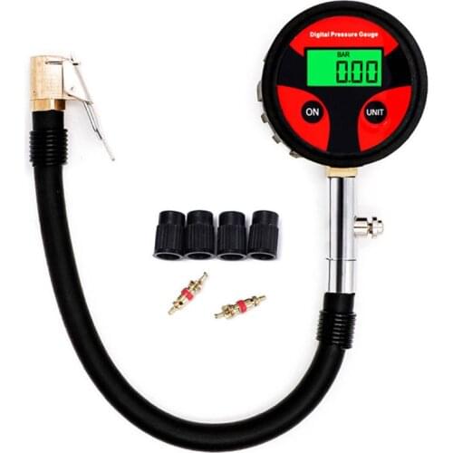 0-200PSI Digital Tyre Tire Air Pressure Gauge LCD Manometer For Car Motorcycle