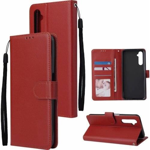 10pcs/lot Solid color Wallet PU Leather +TPU Case For OPPO A91 F15 A8 A31 2020 Realme 6 6Pro X50 5G X2 With Photo Frame Card