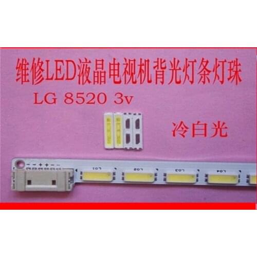 100piece/lot For repair Skyworth LG LCD TV LED backlight Article lamp SMD LEDs 3V 8520 150MA Cold white light emitting diode
