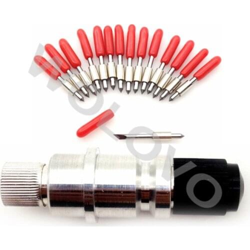 15pcs 45 Degree Graphtec CB15U CB15 Blades Vinyl Plotter Cutter + Blade Holder