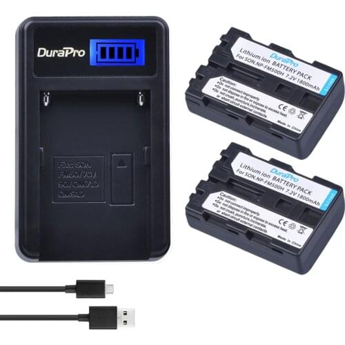 2x replacement battery NP-FM500H + bateria NP-FM500H NP FM500H charger for Sony A200 A200K A200W A300 A350 A450 camera battery