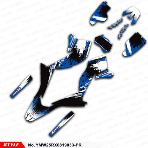 Aftermarket MX Vinyl Wraps Deco Kit for WR250X WR250R 2008 2009 2010 2011 2012 2013 2014 to 2020, Style No. YMW25RX0819033-PR