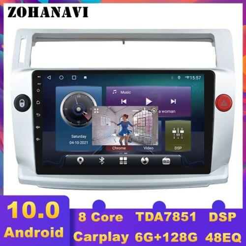 ZOHANAVI Android auto radio for Citroen C4 C-Triomphe C-Quatre 2004 2005 2006 2007 2008 2009 Car Radio Multimedia Video Player