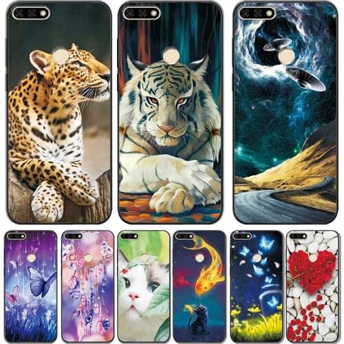 For Huawei Honor 7C Case 5.99 inch Protective Back Cover Honor 7C Silicone Soft Phone Case For Huawei Honor 7C Animal TPU Bags