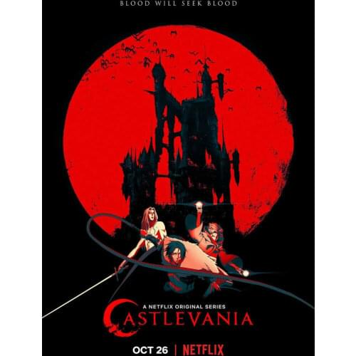 D0220 Castlevania Season 2 Animated TV Series Silk Fabric Poster Art Decor Indoor Painting Gift