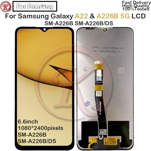 For Samsung Galaxy A22 5G A226B Display with frame Touch Panel Screen Digitizer Assembly For SAMSUNG a22 SM-A226B SM-A226B/DS