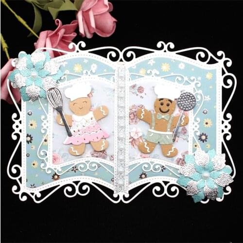 Elegant Booklet Frame Metal Cutting Dies Stencils for DIY Scrapbooking Decorative Embossing Paper Card Making Craft