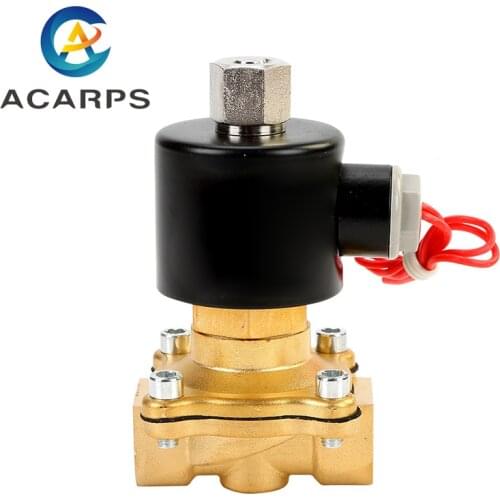 1/4" 1/2" 3/4" 1" 2Way Electric Water Valve 220VAC 24VDC 12VDC 24VAC 110VAC Normally Open Solenoid Valve Brass