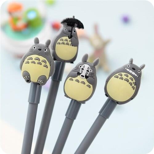 4 PCS / lot Novelty lovely My Neighbor Totoro Gel Ink Pen Papelaria Escolar School Office Supply Promotional Gift Signature Pens