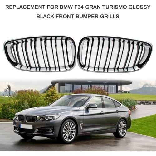 Grills for BMW F34 Gran Turismo Glossy Black Front Bumper Grills car styling