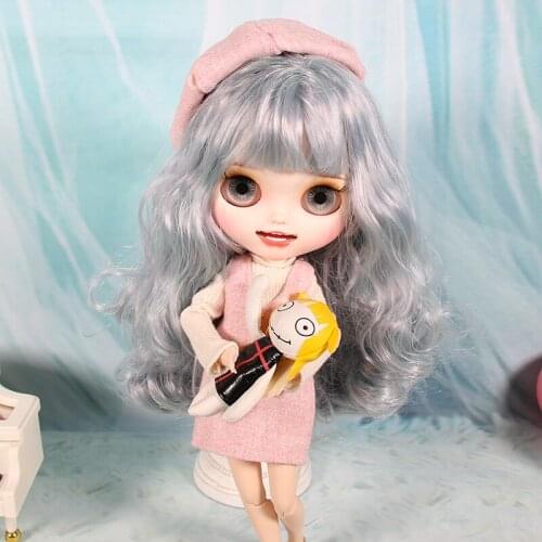 ICY DBS Blyth doll with open mouth white skin sale with clothes and shoes customized matte face Joint body BL4006/1049