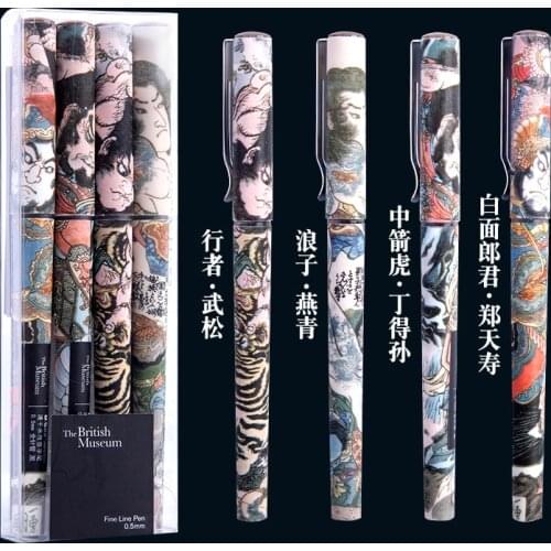 M&G 0.5mm Rollerball pen Liquid ink gel pen Joined released with Britsh Museum black ink Signature School Office Gift