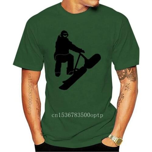 Humor T-Shirt Men Short Sleeve Sporter In Winter Snowscoot It! T-Shirts Unique Trendy Tee Shirt Letter Comical