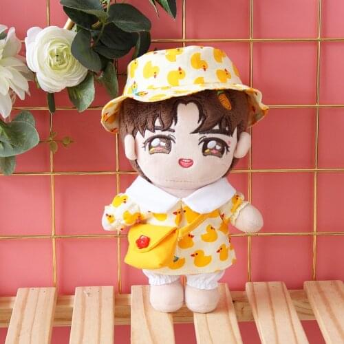 [MYKPOP]Dolls Clothes & Accessories: Cute Pattern Clothes + Hat + Bat for 20cm Dolls KPOP Fans Collection SC20050412