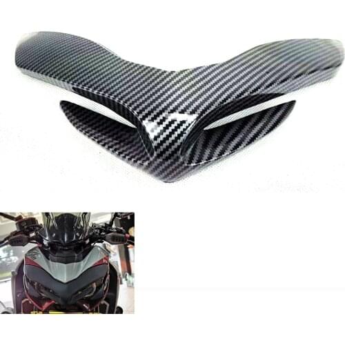 For KAWASAKI Z 900 Z900 ZR900 2017 2018 2019 Front Headlight Headlamp Upper Cover Beak Nose Cone Extension Top Cover Black
