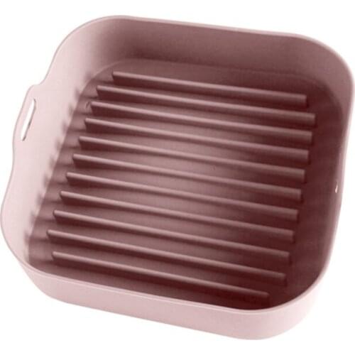 NEW!Square Thickened Tray Replacement Silicone Grill Pan With Handle Home Baking Microwave Oven Non-stick Accessories Air Fryer