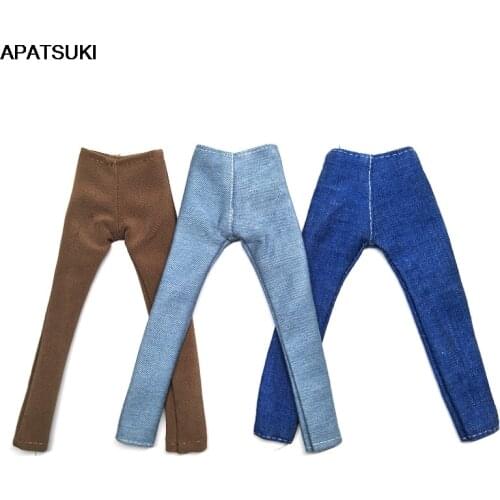 1/6 Doll Clothes Handmade Jeans Pants For Ken Doll Trousers For Barbies Boyfriend Ken Boy Doll Prince Male Doll Casual Wear