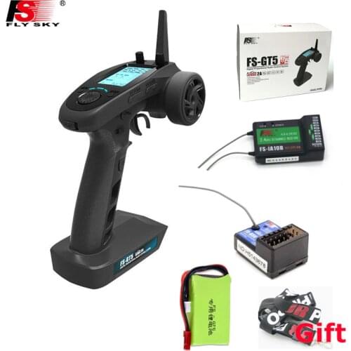 Flysky FS-GT5 2.4G 6CH Transmitter with FS-BS6 Receiver Built-in Gyro Fail-Safe for RC Car Boat