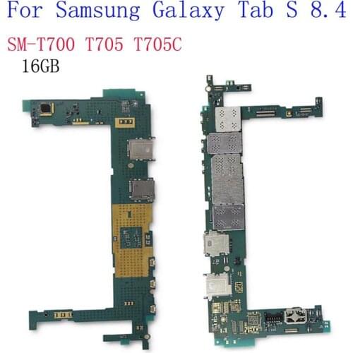 Full Work Original Unlocked Logic Chips Board For Samsung Galaxy Tab S 8.4 SM-T700 T705 T705C Mainboard Android Global Firmware
