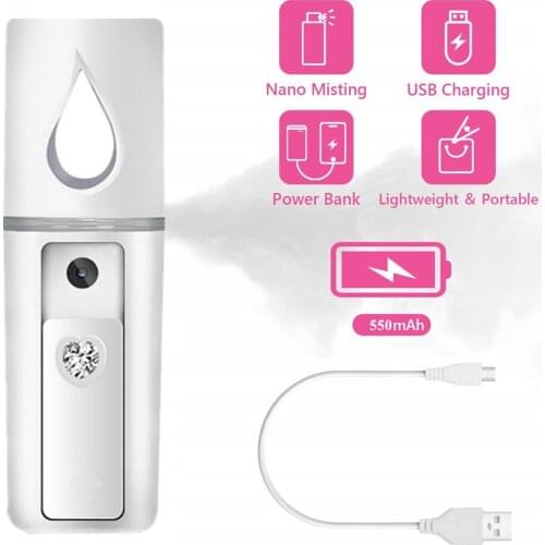 Portable Facial Sprayer, Nano Facial Mister, Rechargeable Facial Steamer, Facial Steamer Moisturizing Hydrating Skin Care Tool