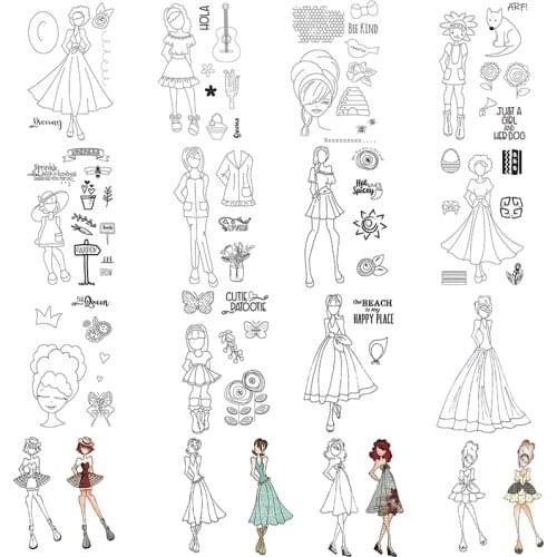 Girl "Hot and Spicey " Transparent Silicone Clear Stamp For Scrapbooking DIY Craft Decoration Soft Stamp