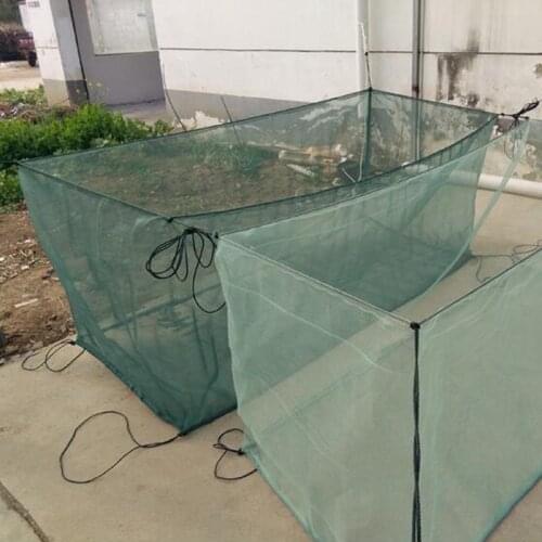 Mesh 3mm(0.12") Green PE Farming Aquaculture Cultivation Net Cage Lobster Crab Ricefield eel Breed Net Customize Size Available