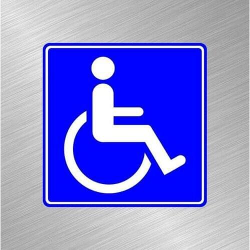 Handicap Vinyl Decal Sticker Car Truck Business Window Door Sign Disabled Senior KK Vinyl Cover Scratches Waterproof PVC