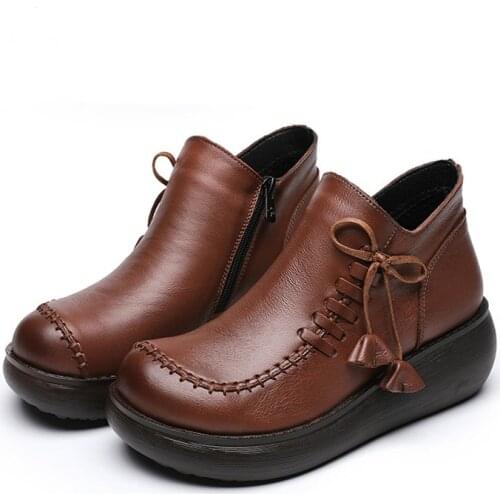 Xiuteng Women Shoes 2020 New Women Genuine Leather Casual Shoes Breathable Fashion Waterproof Flat Platform Shoes Women Sneaker