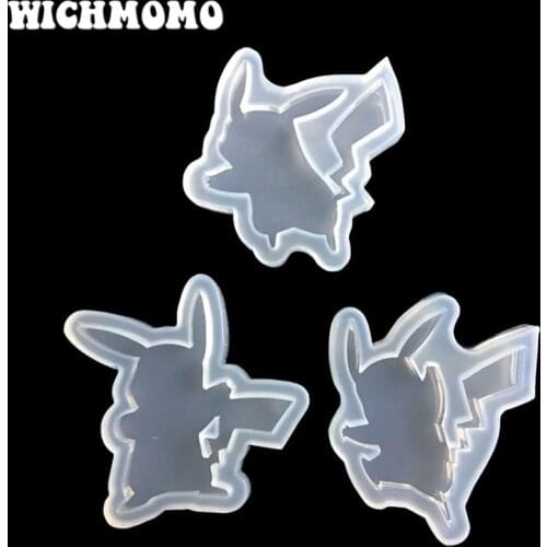 1pcs UV Craft DIY Jewelry Liquid Silicone Mold Cute Cartoon Pikachu Resin Molds for Intersperse Decorate Making Toys bakeware