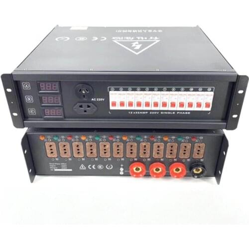 12 way 10a40a stage lighting power box bakelite plug in power box lighting power supply box power through box