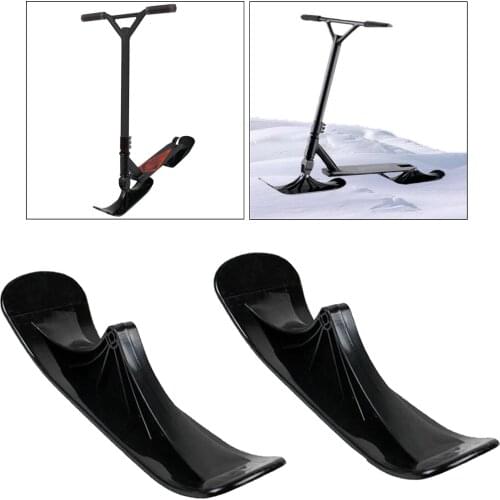 2 Pair Ski Scooter Winter Fun 2-in-1 Toboggan Refit Skiing Attachment Birthday