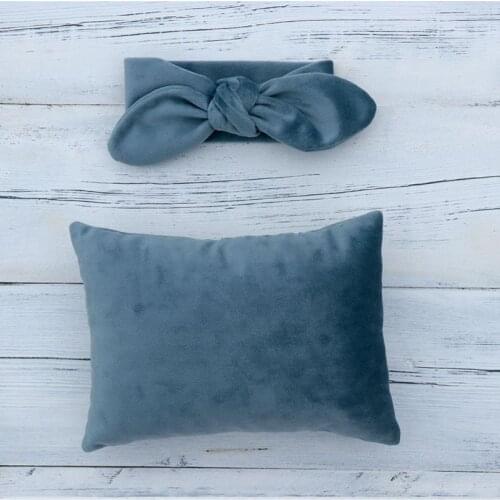 2Pcs/Set Newborn Photography Prop Infant Headband +Pillow Set Studio Photo Shoot