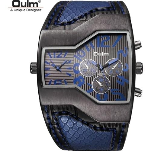 2021 Mens Fashion Cool Double Time Zone Quartz Watch