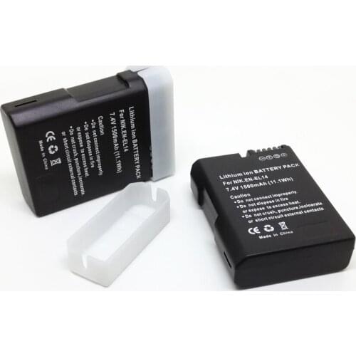 2PCS/lot,EN-EL14 EN EL14 Camera Battery ENEL14 &Case For Nikon P7000 P7100 P7700 D3100 D3200 D5100 D5300 battery EN-EL4a