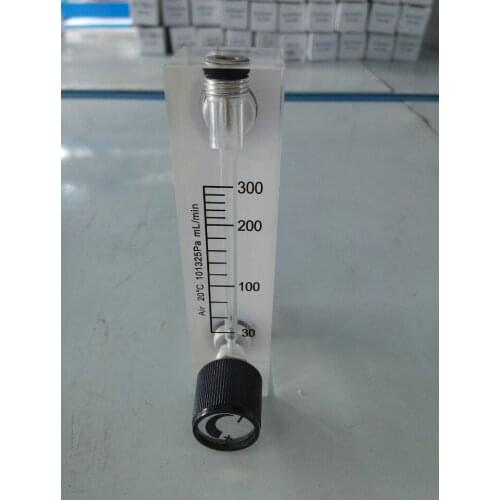 LZM-6T 300ml/min panel type acrylic flowmeter(flow meter) with adjust valve bass fitting Female G1/4" Male M18*1.5