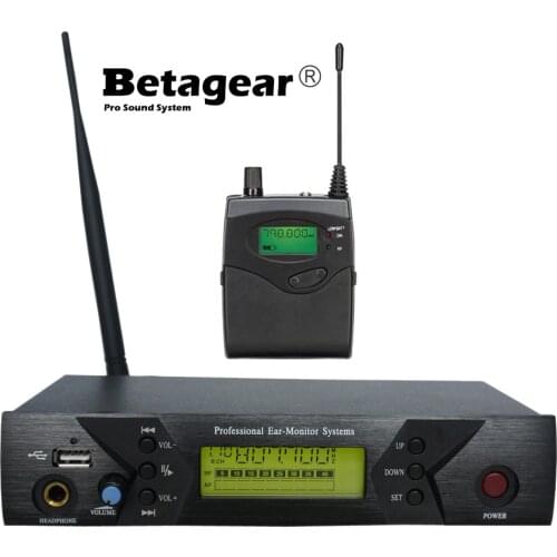 Betagear BK510 MONO In Ear Monitor System Professional Stage Audio Wireless Mic Recevier UHF IEM 798-830MHz Wireless System
