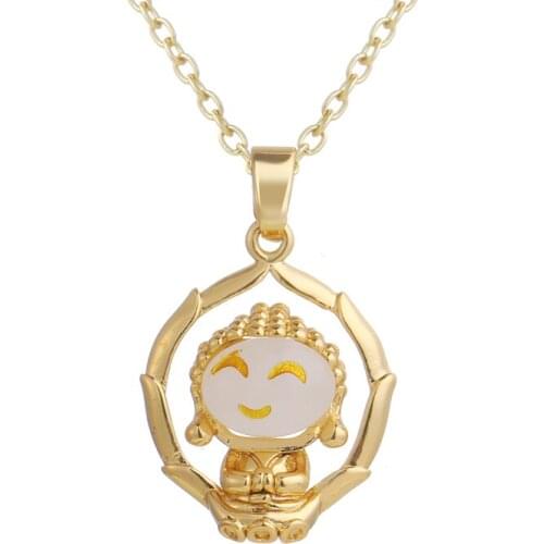 Bettyue Shiny Gold Fascinating Design Prendant With Baby Shape Oriental Style For Female Cute Necklace Dazzling Party Gift