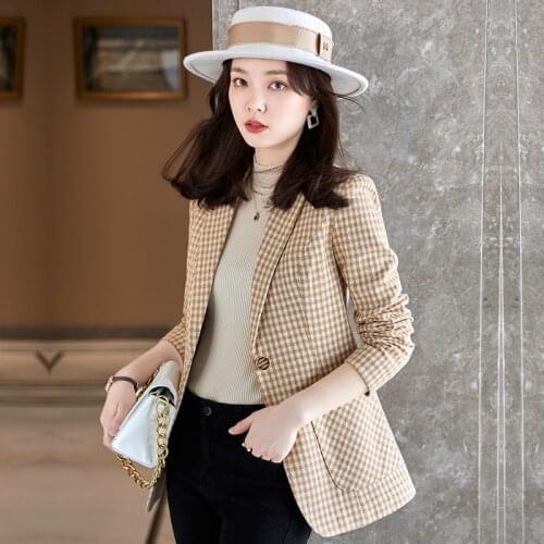 High Quality Fabric Formal Blazers Jackets Coat OL Style Business Women Work Wear Professional Outwear Tops Blaser Autumn Winter