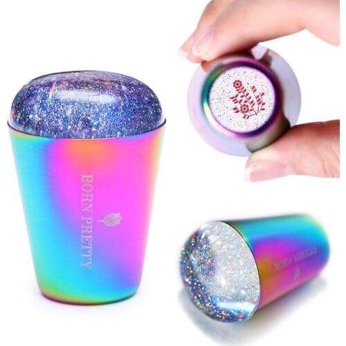 BORN PRETTY Dual-ended Jelly Nail Stamper Silicone Nail Art Stamper with Nail Scraper Stamping Nail Kits Nail Art Accessories