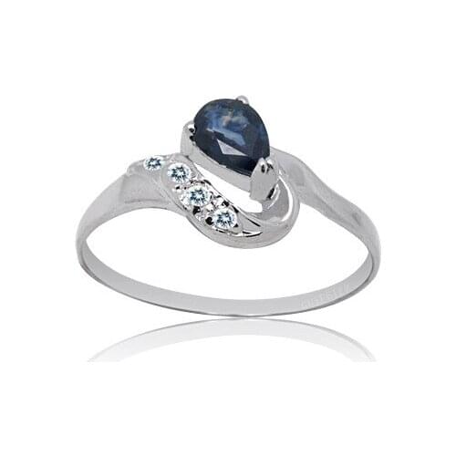 Elegant 925 Silver Sapphire Ring for Party 4mm*6mm Natural Sapphire Silver Ring 925 Sterling Silver Sapphire Jewelry
