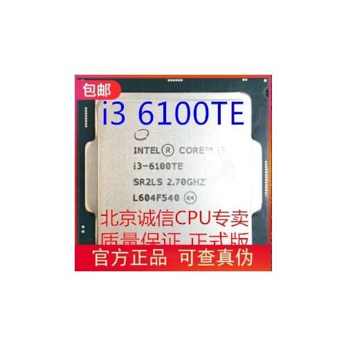 INTEL i3-6100TE FCLGA-1151 Intel Core i3 Skylake DDR3L-1333/1600, DDR4-1866/2133 2.7 GHz