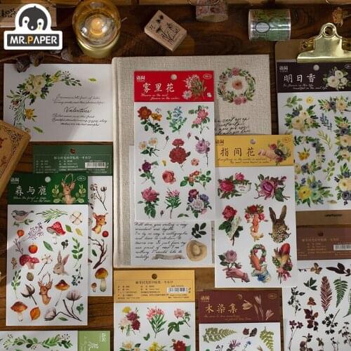 JIUMO Mailing Time Series Sticker Transfer Sticker Decoration Sticker Decal Cut Diary Stationery Sticker