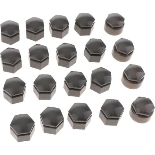 Set Of 20 22mm Car Wheel Lug Nut Bolt Cover Caps Protector Gray For Audi Q7
