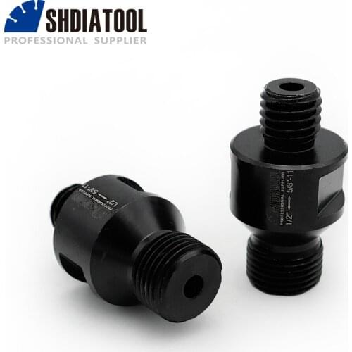 SHDIATOOL 2pcs Converter for 5/8-11 Male Thread To 1/2 inch Male Thread Adapter for CNC Machine