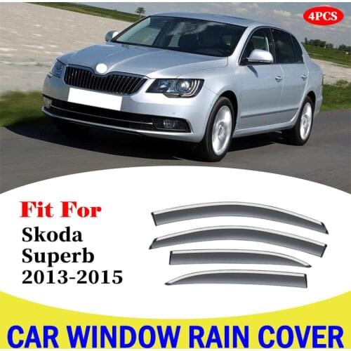 Car Window Visor Door Rain Sun Shield Side Windows Cover Trim Auto Accessories For Skoda Superb 2013-2015 Car Weather shield