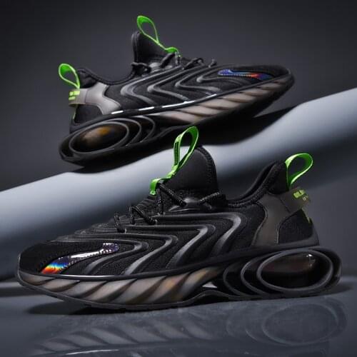 Mens Casual Sports Shoes Outdoor Breathable Lace-up Fashion Non-slip Thick-soled Jogging Sneakers High Quality