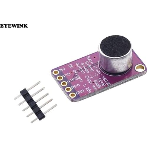 MAX9814 Microphone AGC Amplifier Board Module Auto Gain Control Programmable Attack and Release Ratio Low THD